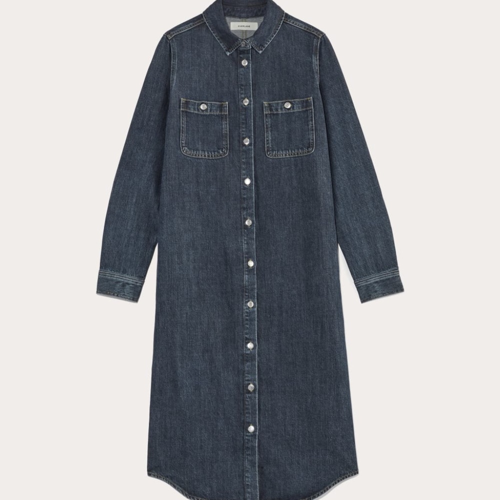 Everlane Women's Denim Shirtdress in Indigo, Size Extra Small